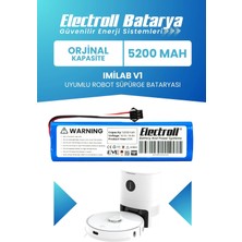 Electroll Imilab V1 Uyumlu Batarya (Orijinal Kapasite) 5200mah Pil Robot Süpürge Batarya Değişimi