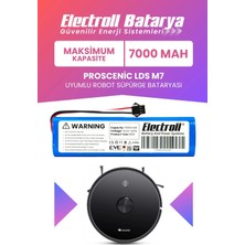 Electroll Proscenic Lds M7 Uyumlu Batarya (Maksimum Kapasite) 7000MAH Pil Robot Süpürge Bataryası Değişimi