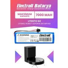 Electroll Lydsto G2 Uyumlu Batarya (Maksimum Kapasite) 7000MAH Pil Robot Süpürge Bataryası Değişimi