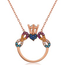 Inure Jewelry Gümüş Tek Taş Sonsuz Aşk Bayan Kolye