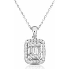 Inure Jewelry Gümüş Baget Taşlı Kadın Kolye