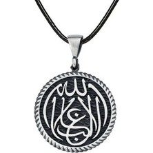 Inure Jewelry Gümüş La Galiba İllallah Yazılı Gümüş Kolye