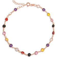 Inure Jewelry Gümüş Renkli Taşlı Bayan Bileklik