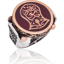 Inure Jewelry Gümüş Kadem-i Şerif Erkek Yüzük
