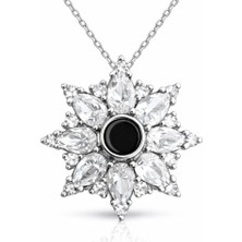 Inure Jewelry Gümüş 100 Dilde Seni Seviyorum Lotus Kadın Kolye