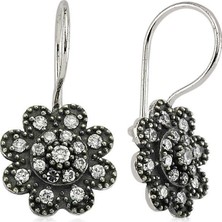 Inure Jewelry Gümüş Sallantılı Çiçek Küpe