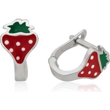 Inure Jewelry ​Gümüş Çilek Çocuk Küpesi