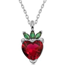 Inure Jewelry ​Gümüş Çilek Figür Meyve Kolye