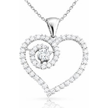 Inure Jewelry Gümüş Kalpli Bayan Kolye