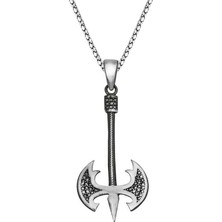 Inure Jewelry Gümüş Balta Erkek Kolye