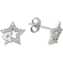Inure Jewelry Gümüş Çivili Yıldız Küpe