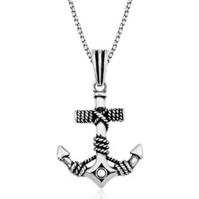 Inure Jewelry Gümüş Denizci Çapası Kolye