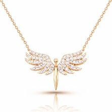 Inure Jewelry Gümüş Rose Mikail Meleği Bayan Kolye