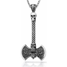 Inure Jewelry Gümüş Balta Erkek Kolye