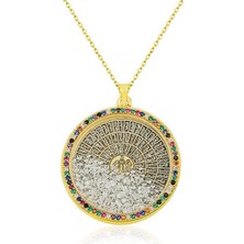 Inure Jewelry Gümüş Miks Taşlı Esmaül Hüsna Bayan Kolye