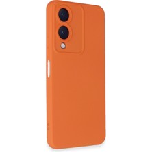Kap Kaç Y17S Kılıf Nano Içi Kadife Silikon - Turuncu