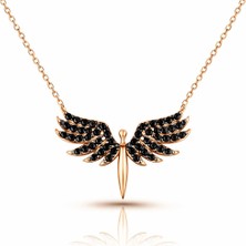 Inure Jewelry Gümüş Rose Mikail Meleği Bayan Kolye