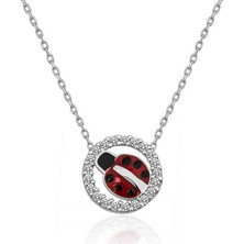 Inure Jewelry ​Gümüş Uğur Böceği Bayan Kolye
