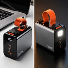 Azurtech 100W2 60.000MAH Powerbank 100W Pd Hızlı Şarj Dahili Kablolu Laptop MacBook Şarj
