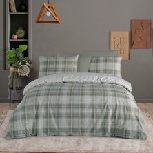 Karden Flower Dream Cotton Oxford Yeşil %100 Pamuk Poplin Çift Kişilik Nevresim Takımı