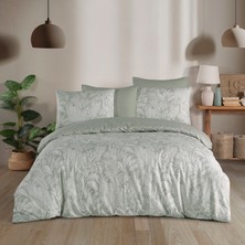Karden Flower Dream Cotton Sage Yeşil %100 Pamuk Poplin Çift Kişilik Nevresim Takımı