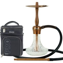 Oduman Velos Nargile Bronz Gövde - Şeffaf Cam