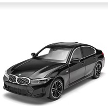 Aksoy Toys Bmw 3 Serisi G20 Işıklı Açılan Kapıları 1:24 Ölçek Diecast Metal Araba Siyah Renk 20 cm
