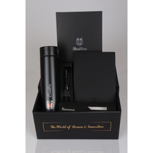 Beşiktaş LİSANSLI BEŞİKTAŞ ÖZEL KUTULU PREMIUM 500 ML ÇELİK TERMOS,DERİ AJANDA,HYBRID TÜKENMEZ KALEM SETİ