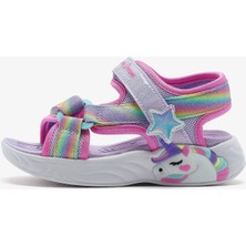 Skechers Unicorn Dreams Sandal-Dreamy Unicorns Küçük Kız Çocuk Mor Işıklı Sandalet 303107N Lvmt