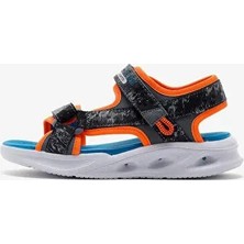 Skechers Sola Glow Sandal Büyük Erkek Çocuk Gri Işıklı Sandalet 401672L Ccor