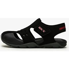 Skechers Side Wave Büyük Erkek Çocuk Siyah Sandalet 92330L Bkcc