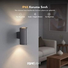 FoneLight Gala Serisi Dış Mekan Duvar Aplik Aydınlatma, Çift Yönlü LED, IP65 Su Geçirmez, 14W, 3000K Gün Işığı, Antrasit, 80x120x180mm