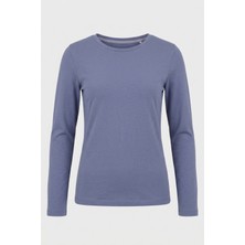 Kiagu T-Shirt Erkek Çocuk Basic Lila Tişört Uzun Kollu %100 Pamuk Bisiklet Yaka Baskısız Tshirt (2-13 Yaş)