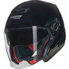 Happy Trend Nolan N40-5 06 Classico 301 Camli Yarım Motosiklet Kaskı Parlak Siyah M