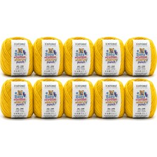 Oxford İplik 10'lu Paket Oxford Baby Cotton Amigurumi Punch 50GR/150M NO:0180 Sarı