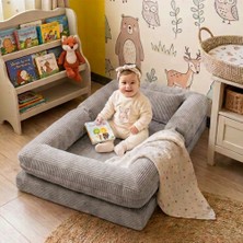 MiniWood Montessori Yatak Oyun Alanlı Bebek Yer Yatağı Sünger Çocuk Karyola