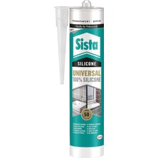 Happy Trend Sista Silikon Mastik Universal, Çeşitli Yapı Elemanlarının Dolgusu ve Yapıştırılması Için Güçlü Yapıştırıcı, Solventsiz, Çok Amaçlı Yapı Malzemesi, 1X280ML Şeffaf
