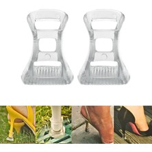 Happy Trend Kır Düğünü Stiletto Çime Batmaz Aparat, Topuklu Ayakkabı Topuk Ucu Koruyucu Şeffaf Silikon Plastik, Topuk Sesi Önleyici, 1 Çift
