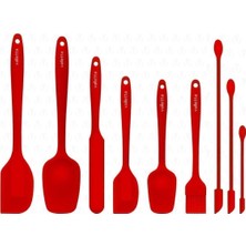 Happy Trend Valletta VLT1172 Drongo 9'lu Spatula Set Kırmızı