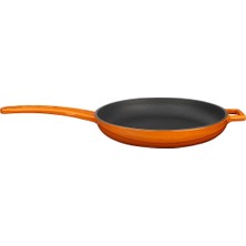 Happy Trend Lava Metal Döküm Kızartma Tavası, 20 Cm, Turuncu