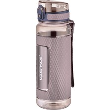 Happy Trend Uzspace Fiftyfifty 800ML -Büyük Boy- Tritan Su Matarası Silikon Korumalı Kaydırmaz Gövde Kahverengi