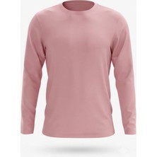 Kiagu T-Shirt Erkek Çocuk Basic Pudra Tişört Uzun Kollu %100 Pamuk Bisiklet Yaka Baskısız Tshirt (2-13 Yaş)