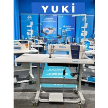Yuki Yk 1903 Full Otomatik Çift Papuç Dikiş Makinası Kapalı Yağ Karteli 3'lü Step Motor Sistemli (10MM, Ekstra Kalın Materyal)