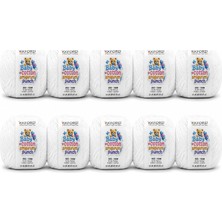 Oxford İplik 10'lu Paket Oxford Baby Cotton Amigurumi Punch 50GR/150M NO:0020 Beyaz