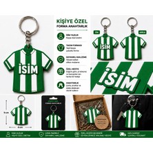 Anahtarlık Kişiye Özel Yeşil Beyaz Forma Qtop Q-1085