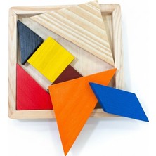 Tufy Toys Ahşap Tangram Zeka Oyunu- 7 Parça Ahşap Zeka Oyunu