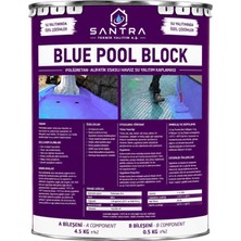 Quattro Home Blue Pool Block Poliüretan Esaslı Uv Dayanımlı Havuz Su Yalıtım Kaplaması