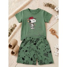 Neat Kids Erkek Çocuk Snoopy Kısa Kollu Şortlu Alt Üst Takım