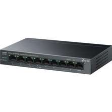 Bezos LS109P 8 Port 10/100 +1 Port RJ45 Uplınk 63W 250 Metre Poe Mesafe Metal Kasa Swıtch