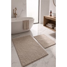 Neşe Home Collection Lanya Banyo Paspas Seti Bej